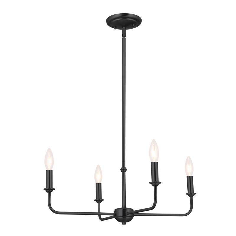 Kichler Lighting Pallas 4-Light Black Chandelier - 25 in