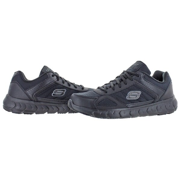 skechers memory foam mens silver