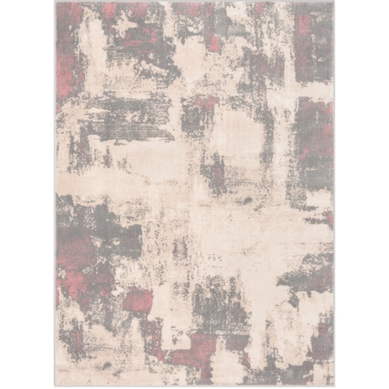 Well Woven Barclay Kalia Abstract Modern Area Rug - 2' 3" x 7' 3" - Grey Blush - Runner