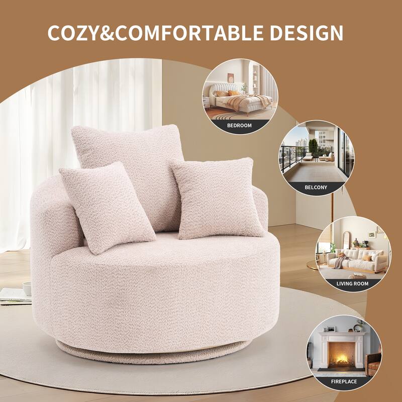 Single Seat Full Sponge Compression Swivel Chair Single Sofa