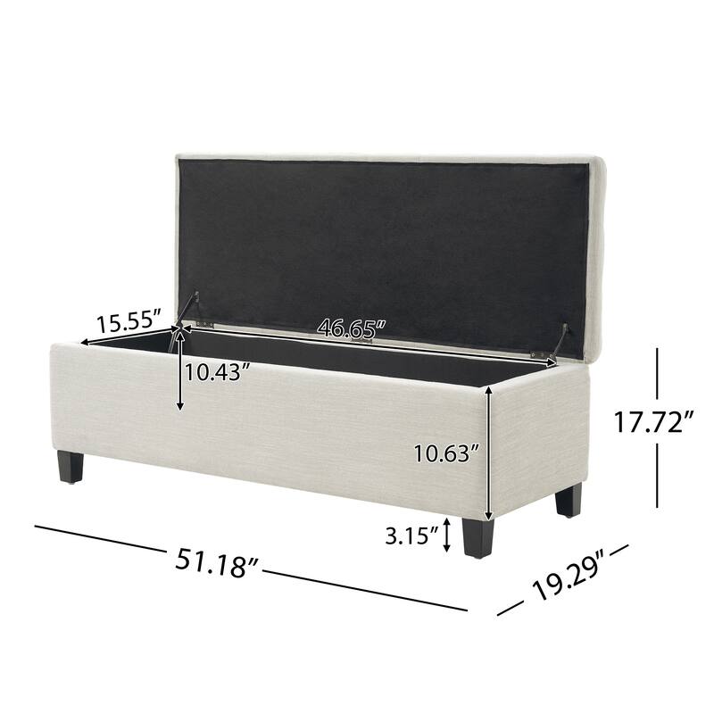 Mission Tufted Fabric Storage Ottoman Bench by Christopher Knight Home