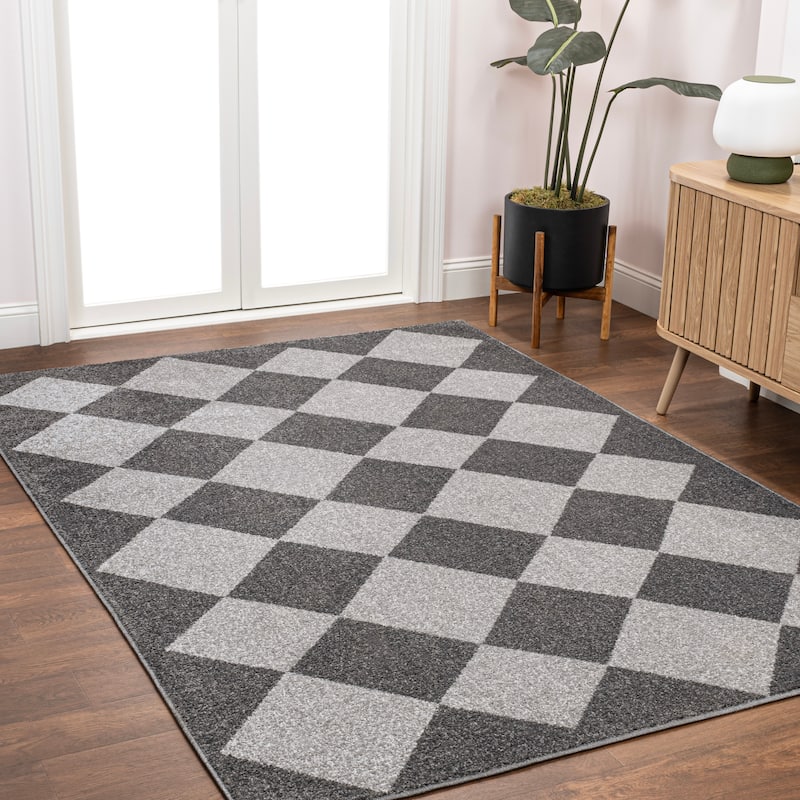 JONATHAN Y Porter Classic Geometric Diamond Pattern Rug