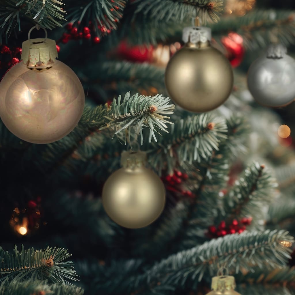 Matte Glass Christmas Ball Ornaments 1.25" 30mm Multi-Color 50ct
