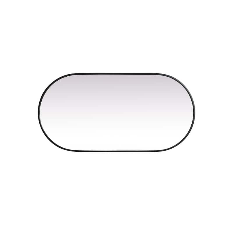 Indigo Home Metal Frame Oval Mirror 24x48 Inch