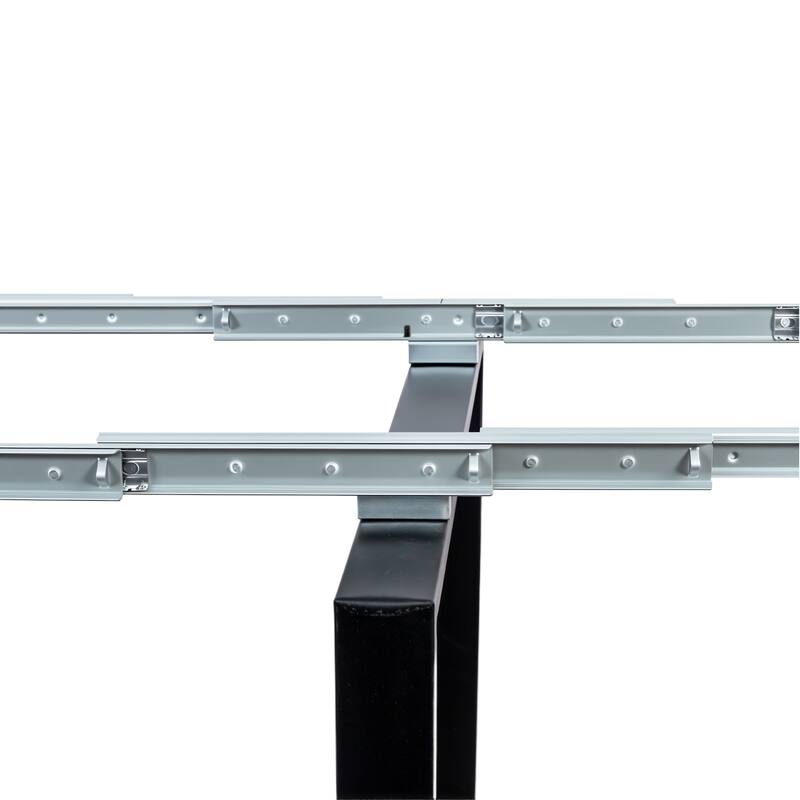 Modern Extendable Dining Table with Outlet & Storage, Space-Saving Expanding Table for Party & Meetings