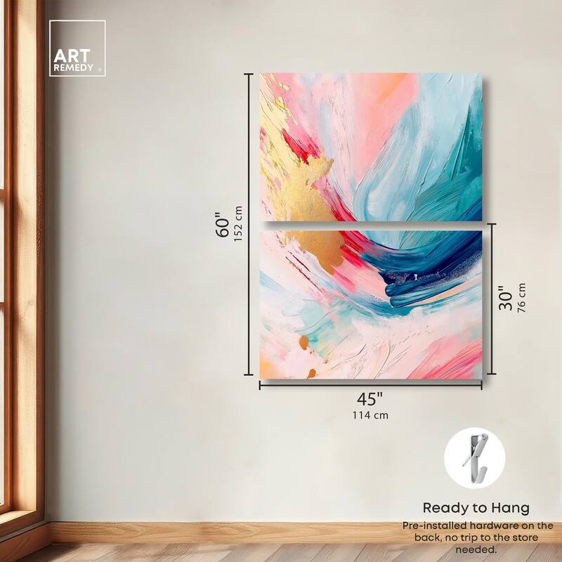 Burst of Energy Canvas Set of 2 by Art Remedy, Gallery Wrapped