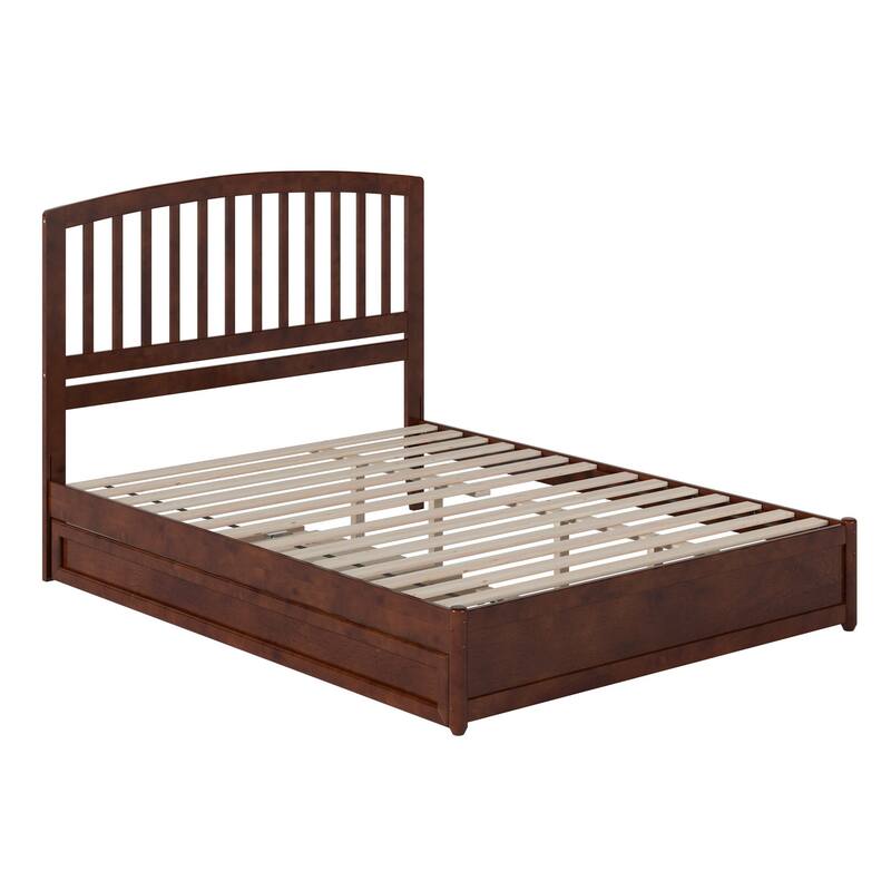 Lucia Platform Bed with Panel Footboard and Twin XL Trundle