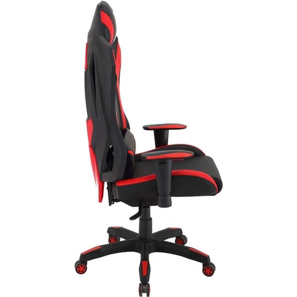 Hanover Commando Ergonomic HighBack Gaming Chair in Black and Red with Adjustable Gas Lift