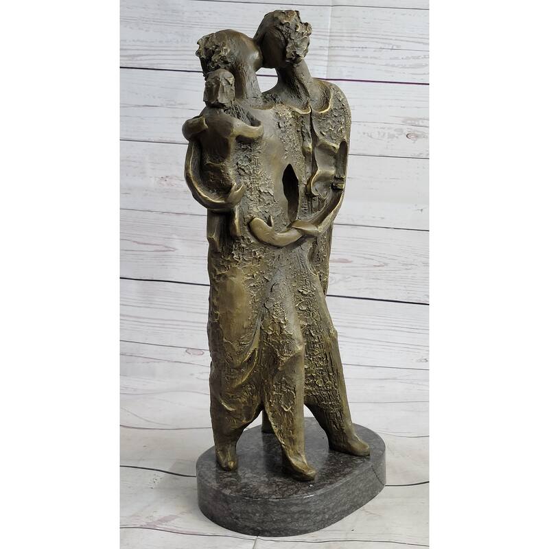 Salvador Dali Abstract Couple With Baby Modern Art Bronze Sculpture Statue Decor