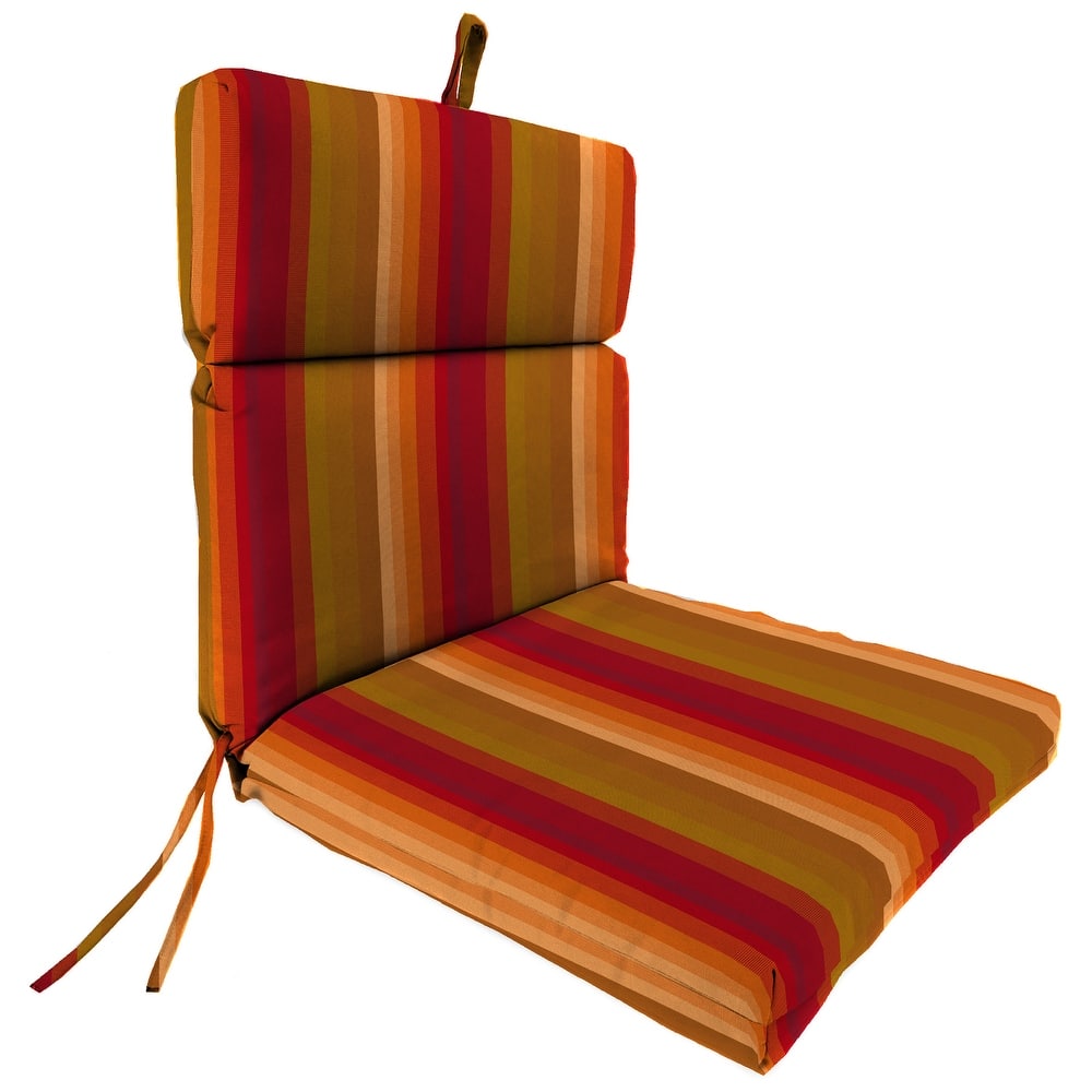 Sunbrella 22" x 44" Outdoor Chair Cushion with Ties and Loop - 44'' L x 22'' W x 4'' H