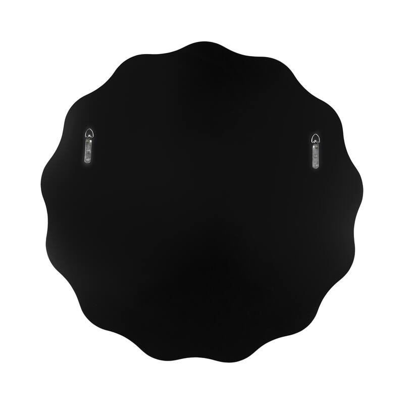 Kate and Laurel Viona Round Scalloped Mirror