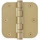 preview thumbnail 3 of 1, Emtek 3.5" x 3.5" Ball Bearing 5/8" Radius Corners Mortise Hinge - Satin Brass