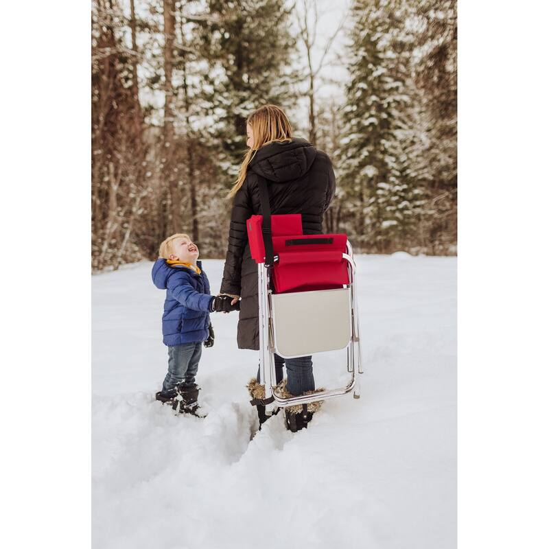 Picnic Time Portable Red Sports Chair