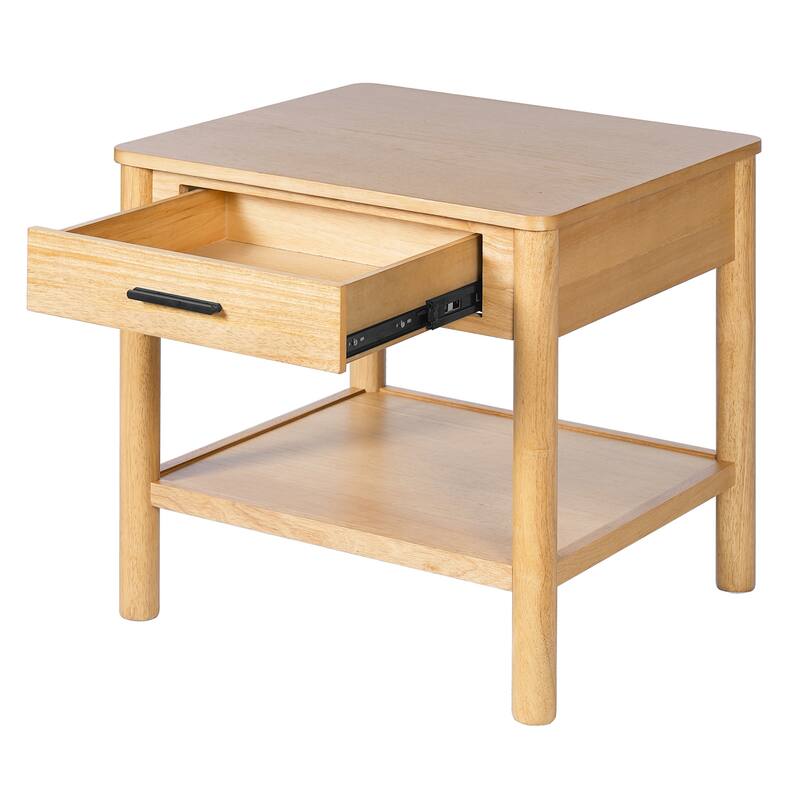 Exquisite End Table with a Single Drawer,Ideal for Various Spaces and Daily Storage Needs