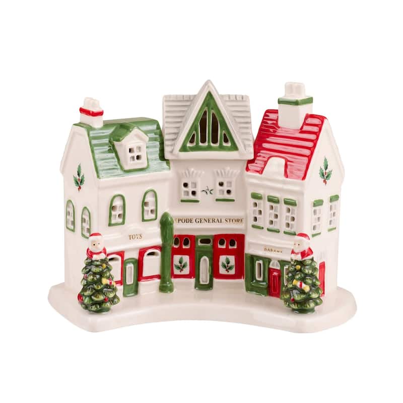 Spode Christmas Tree Village Shoppes - 7.9" L x 3" W x 5" H - Multicolored - 7.9" L x 3" W x 5" H