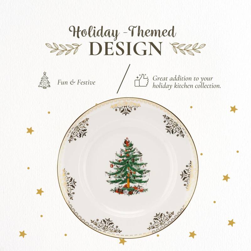 Spode Christmas Tree Set of 4 Gold Plates