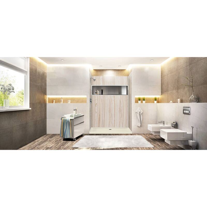Transolid Expressions 60-in X 32-in X 96-in Glue to Wall Shower Kit - 32" x 60" x 96" - 32" x 60" x 96"