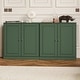 preview thumbnail 8 of 75, 100% Solid Wood Sideboard with Glass or Solid Wood Doors by Palace Imports - 64" x 35.75" Green - Solid