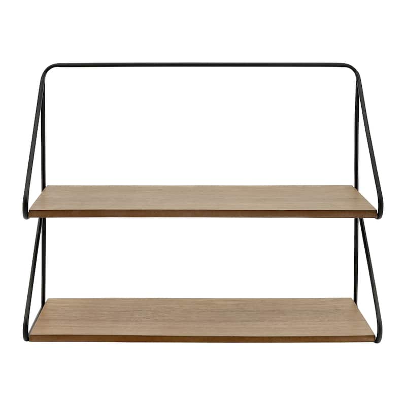 Sagebrook Home 2 Tier Wall Shelves - 20" x 6" x 17"