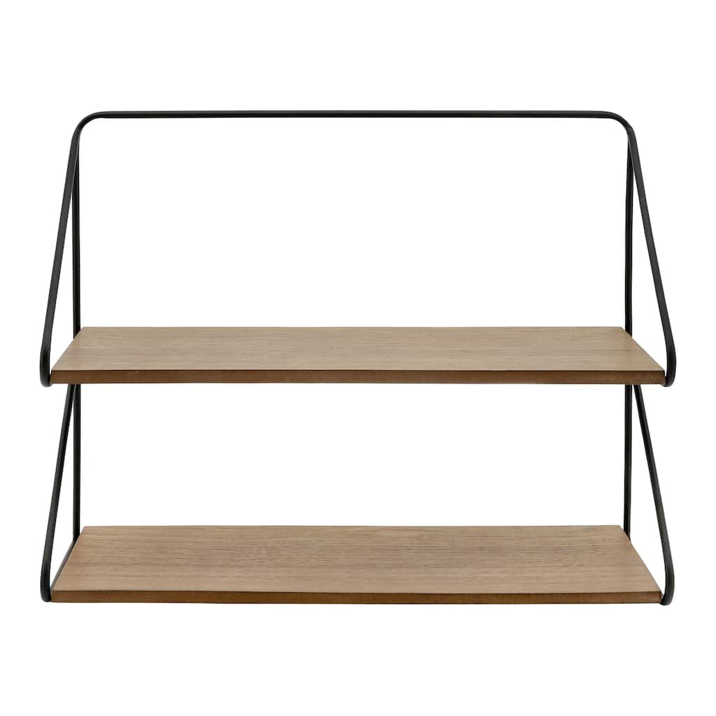 Sagebrook Home 2 Tier Wall Shelves - 20" x 6" x 17"