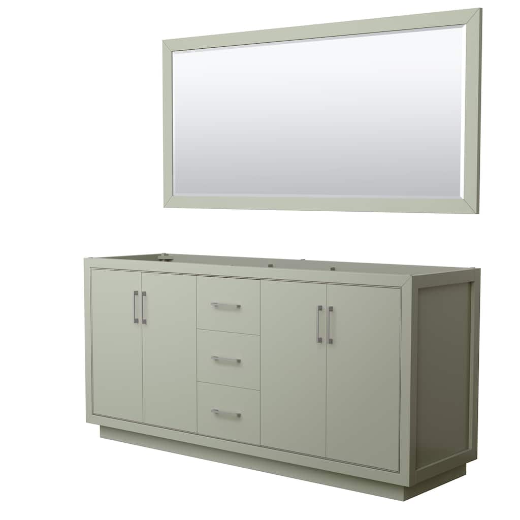 Icon Double Bathroom Vanity Cabinet, 70-Inch Mirror