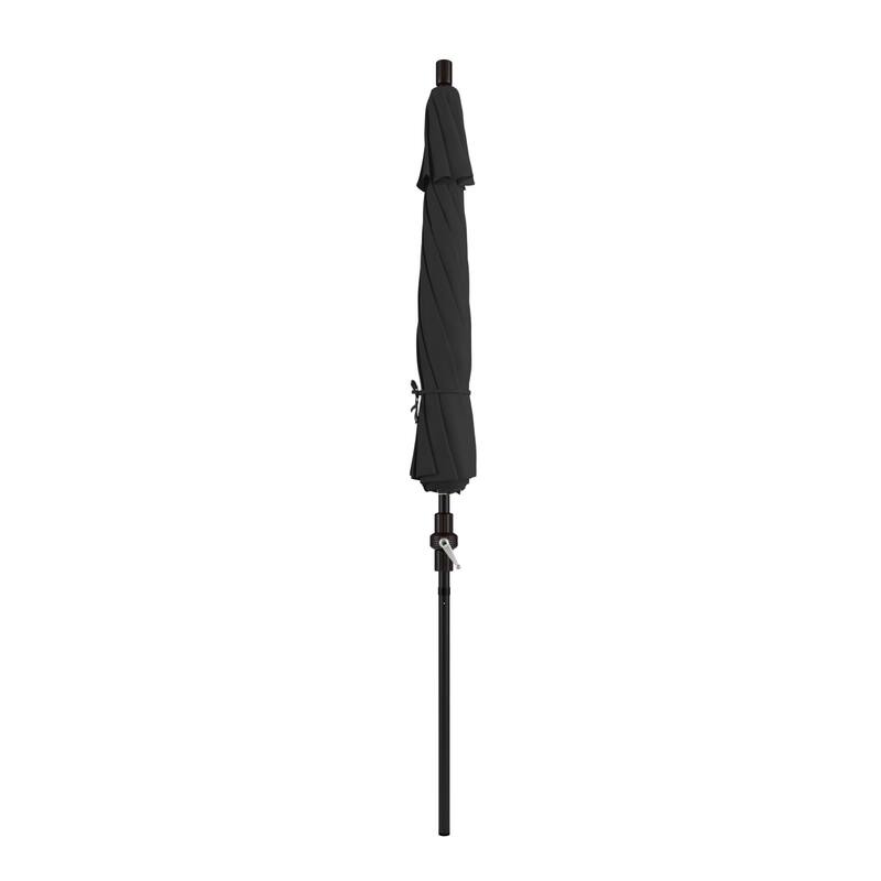 California Umbrella 9' Rd. Aluminum Patio Umbrella, Deluxe Crank Lift with Collar Tilt, Bronze Frame Finish, Pacifica Fabric
