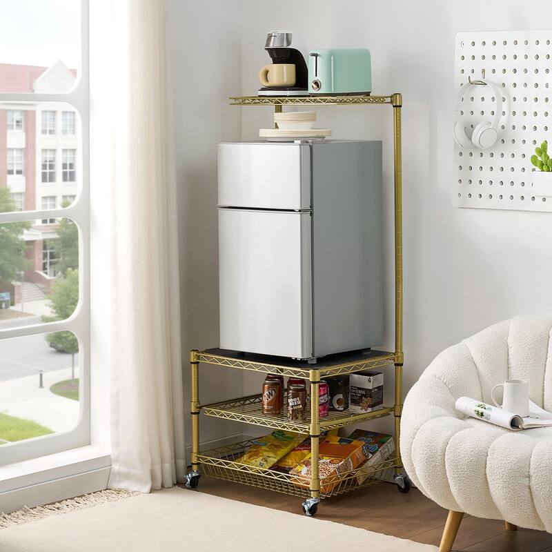 Suprima® Portable Mini Fridge Organizer by DormCo - Gold