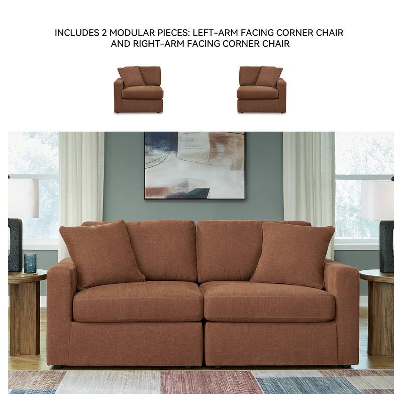 Signature Design by Ashley Modmax 2-Piece Loveseat - 76" W x 37" D x 36" H