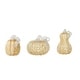 preview thumbnail 89 of 94, Glitzhome Fall Harvest Handblown Glass Pumpkins Set Thanksgiving Table Centerpieces