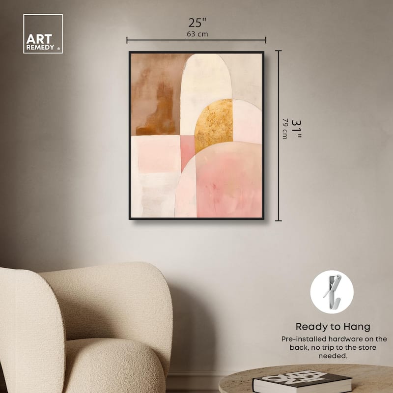 Rose Quartz and Sand I Canvas by Art Remedy
