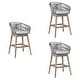 preview thumbnail 70 of 69, Tutti Frutti Solid Eucalyptus Wood and Rope Outdoor Patio Counter or Bar Height Barstool