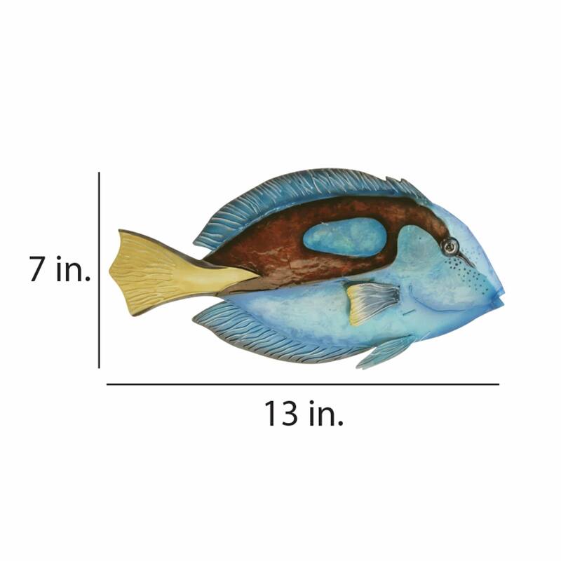 Blue Tang Fish Wall Decor - 1 x 13 x 7