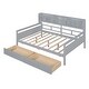 preview thumbnail 7 of 10, Full Size Daybed Platform Bed w/ 2 Storage Drawers and Headboard, Gray
