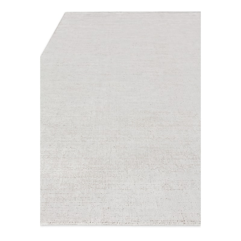 EXQUISITE RUGS Duo Hand-loomed Wool/Bamboo Silk White/Beige Area Rug.
