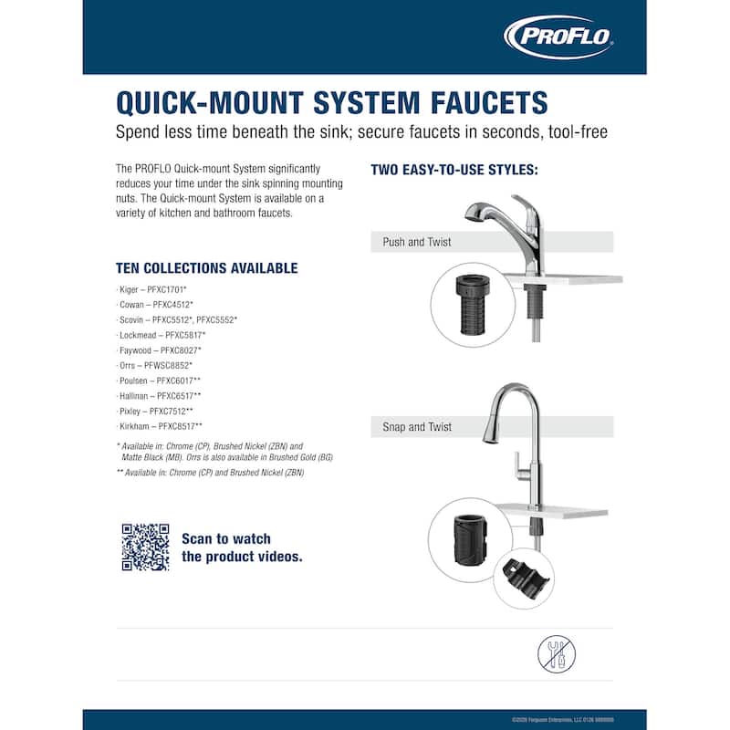 PROFLO PFXC6517 1.5 GPM Single Hole Pull Out Kitchen Faucet