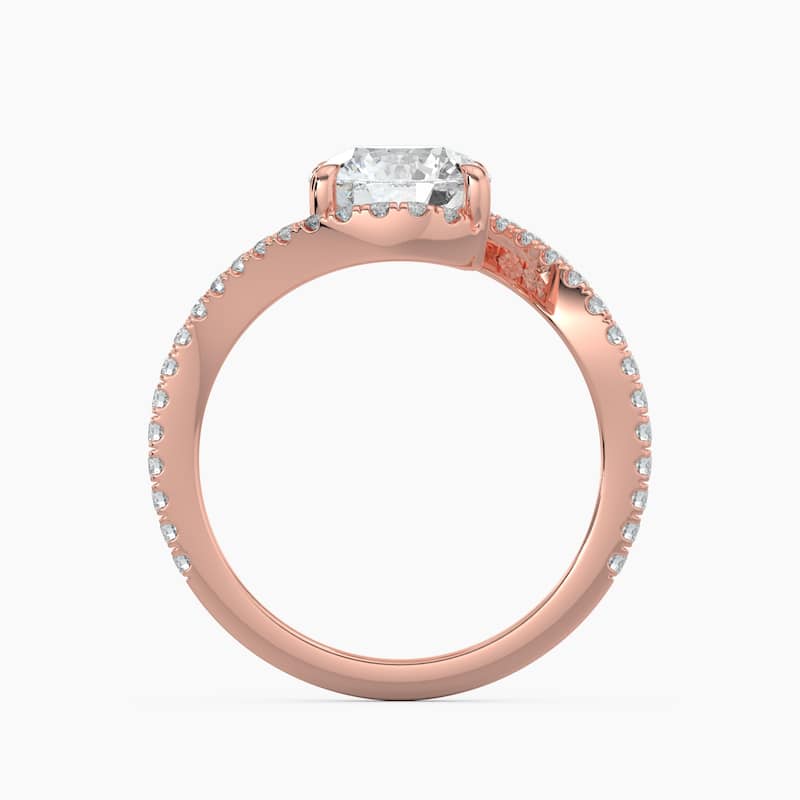 Auriya 14k Gold Round Lab Grown Diamond Bypass Engagement Ring 1.00 to 5.00 ct. tw. (F-G, VS)