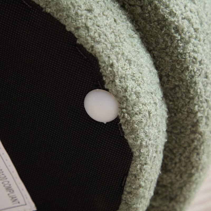 Modern Teddy Upholstered Mushroom Shape Ottoman