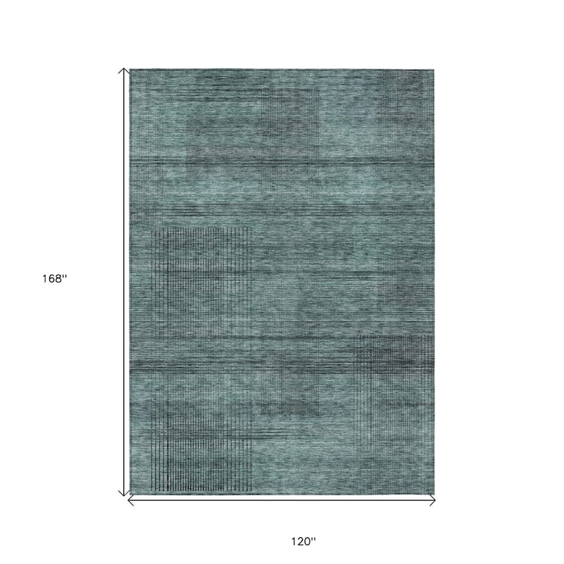 HomeRoots Striped Transitional Rectangle Outdoor Rug