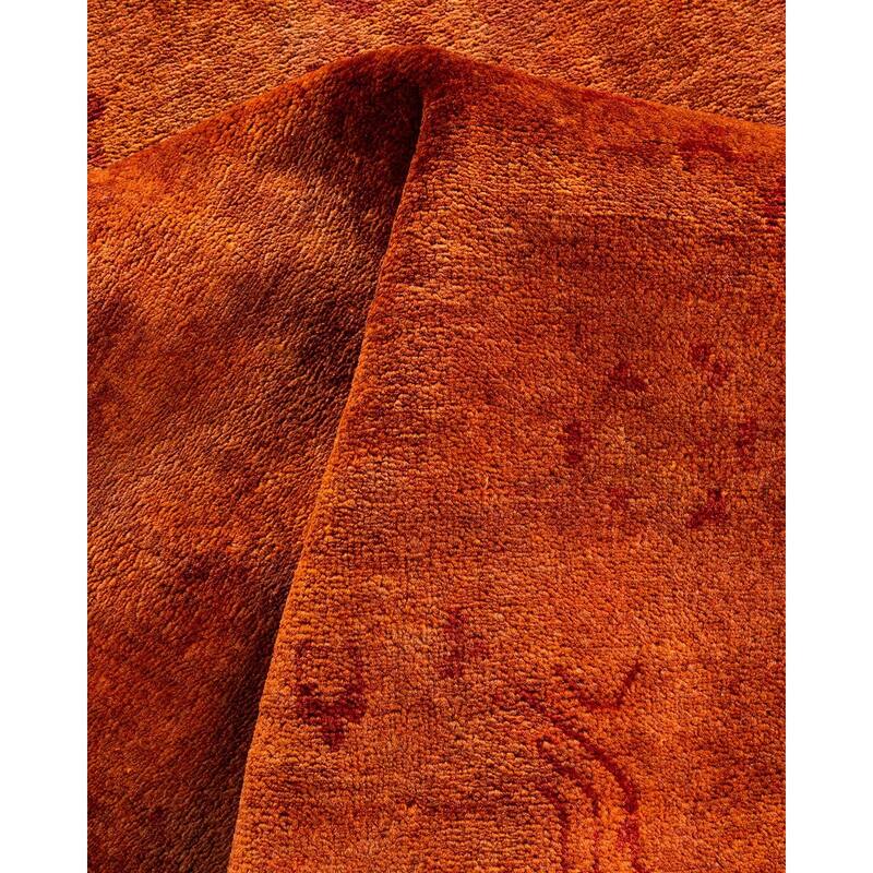 Vibrance, One-of-a-Kind Hand-Knotted Area Rug - Brown, 6' 1" x 9' 4" - 6' 1" x 9' 4"