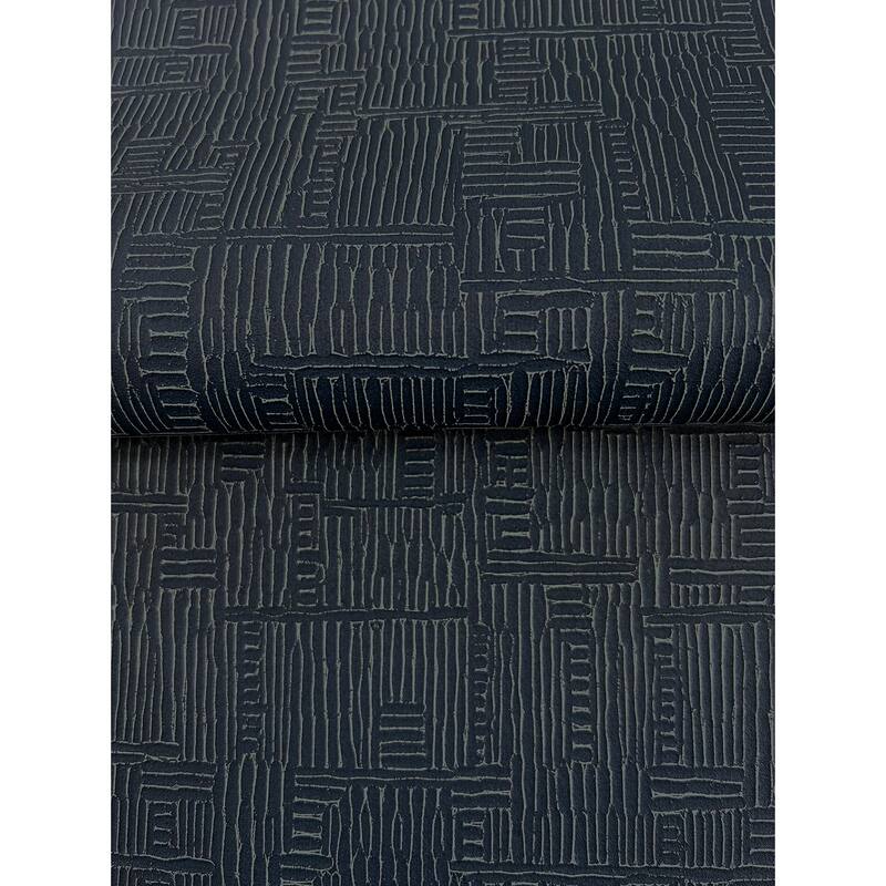 Warner Chiseled Navy Abstract Wallpaper