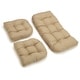 preview thumbnail 12 of 15, Tufted Outdoor Settee Cushion Set (Set of 3) Sandstone