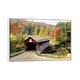 preview thumbnail 2 of 7, iCanvas "Vermont Covered Bridge" by Danita Delimont Framed Canvas Print White - 18x26