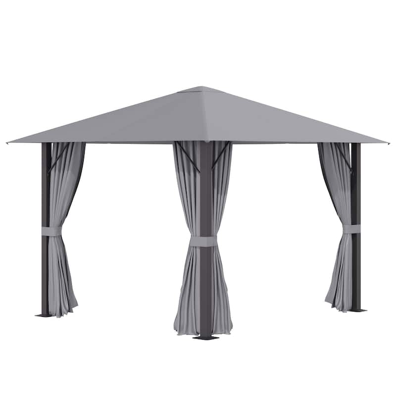 Patio Gazebo Canopy Shelter with Aluminum Frame and Vented Roof,10' x 10'