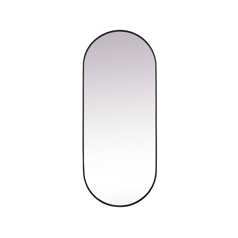Elegant Lighting MR2A3072 Asha 30" W x 72" H Oval Framed Bathroom - Black