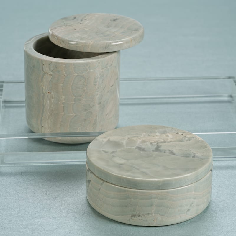 Tasman Blue Onyx Canister Jar