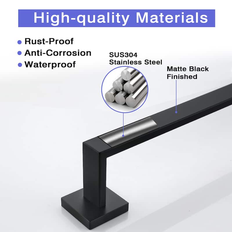 24in Wall Mounted Towel Bar Towel Holder in Stainless Steel