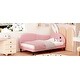 preview thumbnail 12 of 23, Roomfitters Upholstered Rabbit-Shape Daybed, Sofabed with Rabbit Ear Headboard, Pink