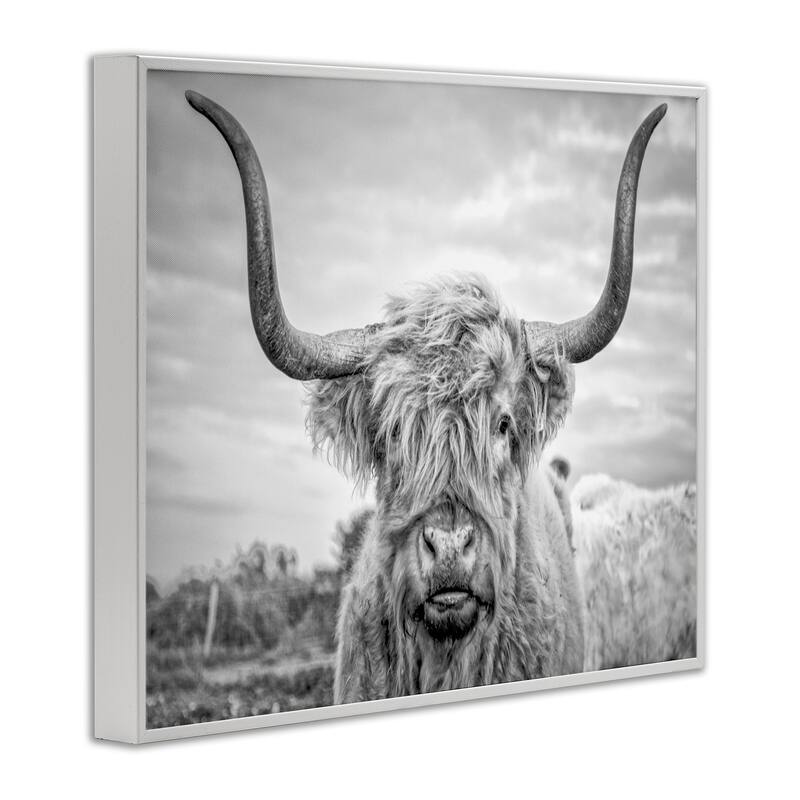 Stupell Cow Painterly Portrait Framed Giclee Wall Art