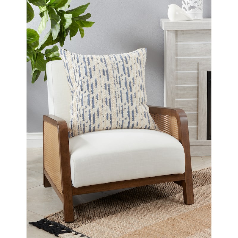 Throw Pillow With Textured and Printed Design