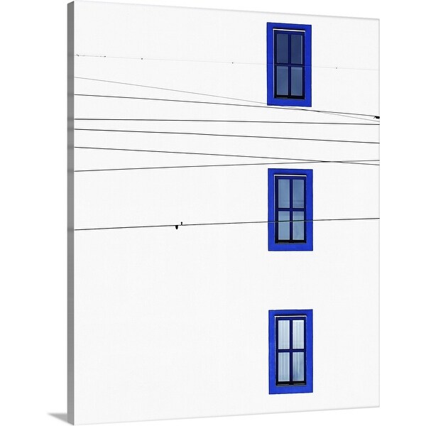 "Three Blue Windows" Canvas Wall Art
